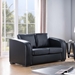 Black Loveseat with Pocket Coil Cushions - IDU1342