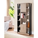 Dark Taupe and Black Bookcase with Two Handle Storage Cabinets - IDU1384