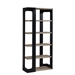 Dark Taupe and Black Bookcase with Two Open Shelves - IDU1385