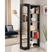Dark Taupe and Black Bookcase with Two Open Shelves - IDU1385