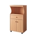 Beech Microwave Stand with A Drawer On Metal Glides - IDU1404