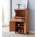 Light Cherry Microwave Stand with Pull Out Shelf - IDU1405