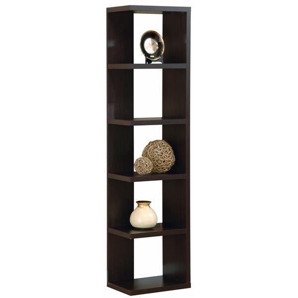 Red Cocoa Display Cabinet with Five Shelves 