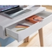 White and Weathered White Desk with Two Top Shelves - IDU1468