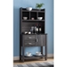 Distressed Grey Baker's Cabinet with Two Drawers - IDU1584