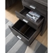 Distressed Grey Desk with Four Lockable Drawers - IDU1594