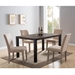Distressed Wood and Black Dining Table with Spacious Design - IDU1621