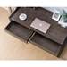 Walnut Oak and Black Desk with Two Drawers - IDU1647