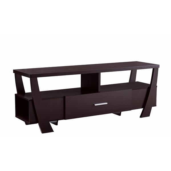 Red Cocoa TV Stand with Two Shelves 
