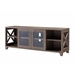 Walnut Oak TV Stand with Four Side Shelves - IDU1657