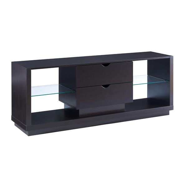 Red Cocoa TV Stand with Two Top Shelves 