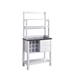 White Baker's Cabinet with Two Top Shelves - IDU1709
