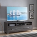 Distressed Grey TV Stand with Three Shelves - IDU1749