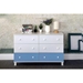 White Five Drawer Chest with Tri-Color Design - IDU1977
