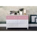 White Five Drawer Chest with Tri-Color Design - IDU1977