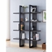 Distressed Grey and Black Bookcase with Four Shelves - IDU2045
