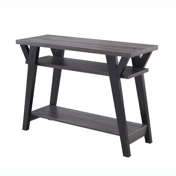 Black and Distressed Grey Console 