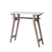 Faux White Marble and Dark Taupe Console - IDU2077