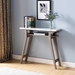 Faux White Marble and Dark Taupe Console - IDU2077