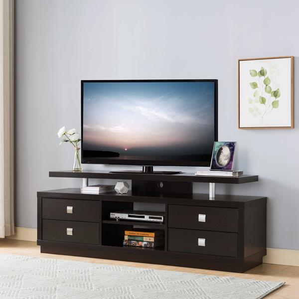 Red Cocoa TV Stand with Four Drawers 