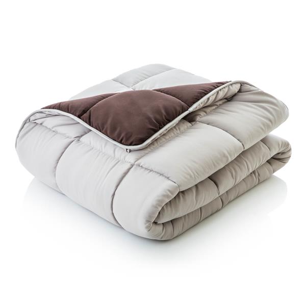 Reversible Bed in a Bag Comforter Split King Coffee 