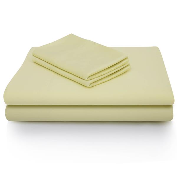 Rayon From Bamboo Duvet Set Oversized Queen Citron 