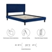 Yasmine Channel Tufted Performance Velvet Twin Platform Bed - Navy - Style A - MOD10023