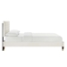 Leah Chevron Tufted Performance Velvet King Platform Bed - White - Style A - MOD10068