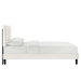 Sofia Channel Tufted Performance Velvet Twin Platform Bed - White - Style C - MOD10106