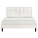 Sofia Channel Tufted Performance Velvet Full Platform Bed - White - Style C - MOD10107