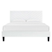 Roxanne Performance Velvet Full Platform Bed - White - MOD10127