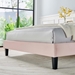 Daisy Performance Velvet Twin Platform Bed - Pink - MOD10130