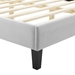 Current Performance Velvet Full Platform Bed - Light Gray - Style A - MOD10143