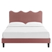 Current Performance Velvet Twin Platform Bed - Dusty Rose - Style A - MOD10150