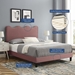 Current Performance Velvet Twin Platform Bed - Dusty Rose - Style A - MOD10150