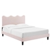 Current Performance Velvet Queen Platform Bed - Pink - Style A - MOD10152
