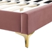 Current Performance Velvet Queen Platform Bed - Dusty Rose - Style A - MOD10155