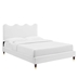 Current Performance Velvet Twin Platform Bed - White - Style A