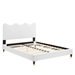 Current Performance Velvet Twin Platform Bed - White - Style A - MOD10157