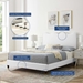 Current Performance Velvet Twin Platform Bed - White - Style A - MOD10157
