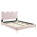 Current Performance Velvet Queen Platform Bed - Pink - Style B - MOD10161