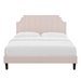 Sienna Performance Velvet Queen Platform Bed - Pink - Style B - MOD10170