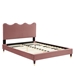 Current Performance Velvet Twin Platform Bed - Dusty Rose - Style C - MOD10172