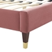 Current Performance Velvet Twin Platform Bed - Dusty Rose - Style C - MOD10172