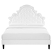 Gwyneth Tufted Performance Velvet Full Platform Bed - White - Style A - MOD10175
