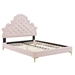 Gwyneth Tufted Performance Velvet Full Platform Bed - Pink - Style A - MOD10176