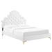 Gwyneth Tufted Performance Velvet Full Platform Bed - White - Style B - MOD10177