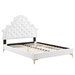 Gwyneth Tufted Performance Velvet Full Platform Bed - White - Style B - MOD10177