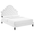 Gwyneth Tufted Performance Velvet Twin Platform Bed - White - Style A