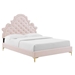 Gwyneth Tufted Performance Velvet Twin Platform Bed - Pink - Style A - MOD10181